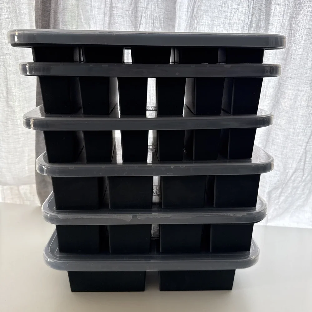 10 Souper Cubes Silicone Freezer Trays Set with lids